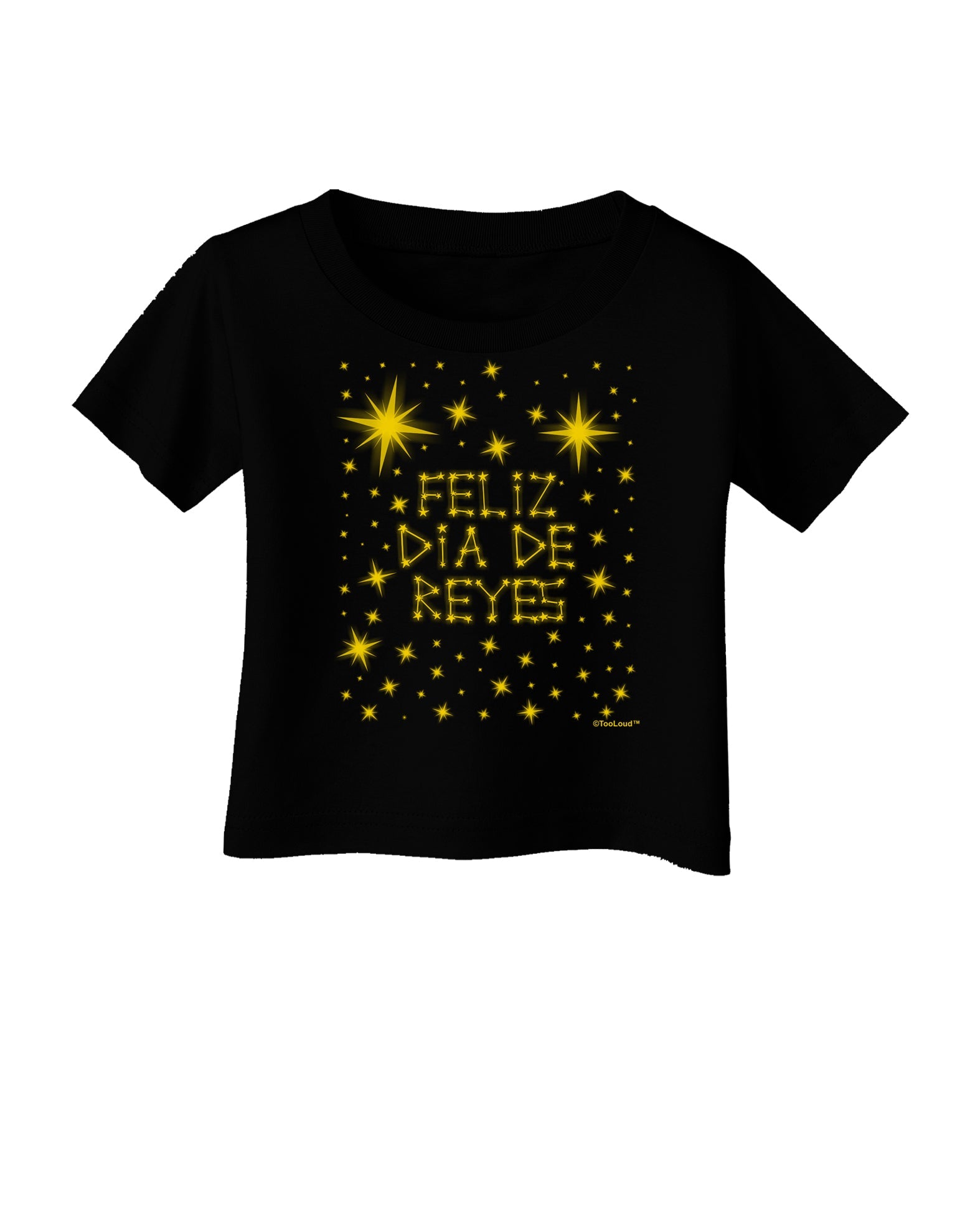 Feliz Dia de Reyes - Estrellas Brillantes Infant T-Shirt Dark by TooLoud-Infant T-Shirt-TooLoud-Black-06-Months-Davson Sales