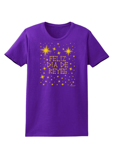 Feliz Dia de Reyes - Estrellas Brillantes Womens Dark T-Shirt by TooLoud-Womens T-Shirt-TooLoud-Purple-X-Small-Davson Sales