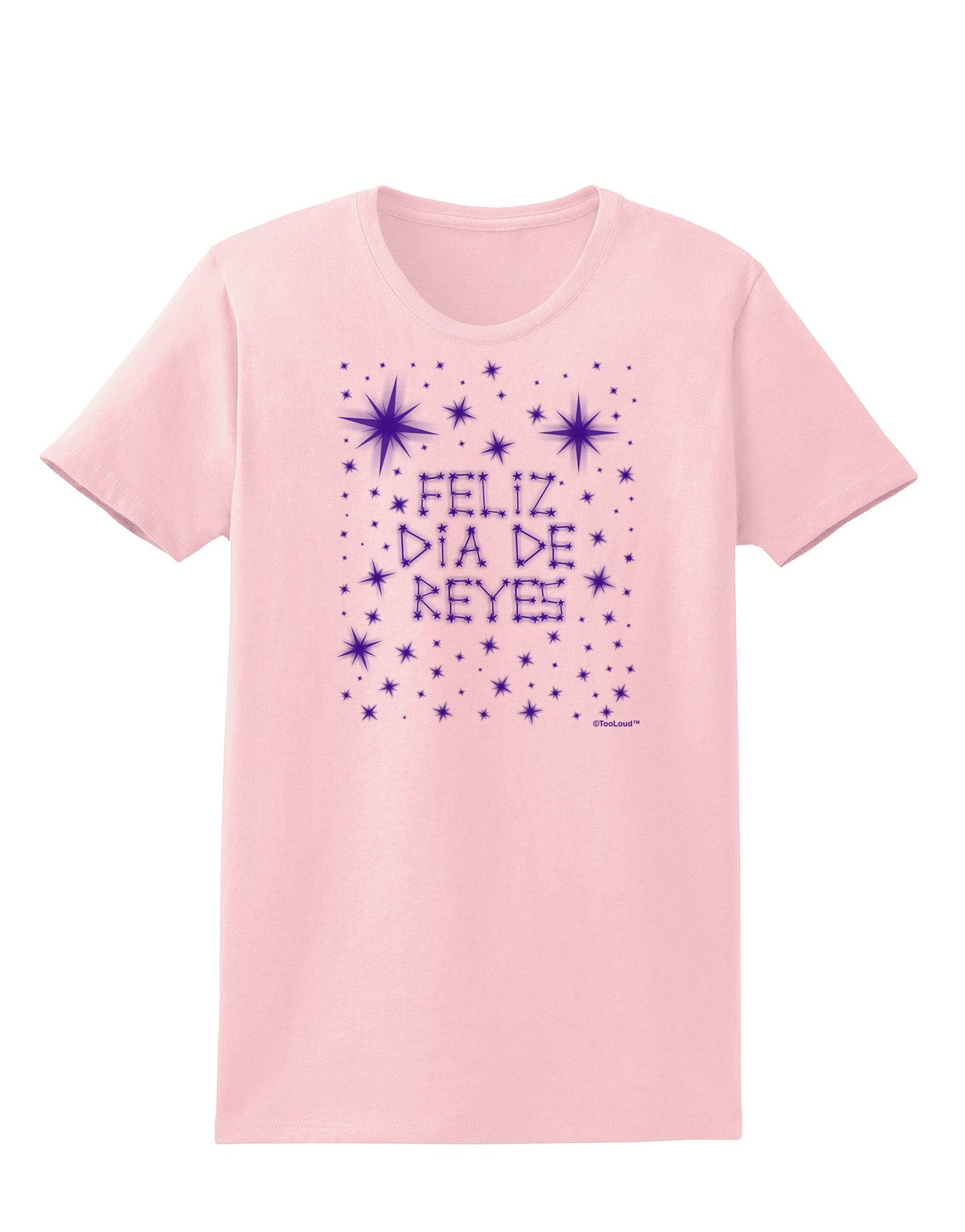Feliz Dia de Reyes - Estrellas Brillantes Womens T-Shirt by TooLoud-Womens T-Shirt-TooLoud-PalePink-X-Small-Davson Sales