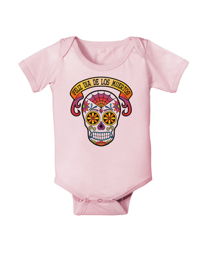 Feliz Dia de los Muertos Calavera Baby Romper Bodysuit-Baby Romper-TooLoud-Light-Pink-06-Months-Davson Sales