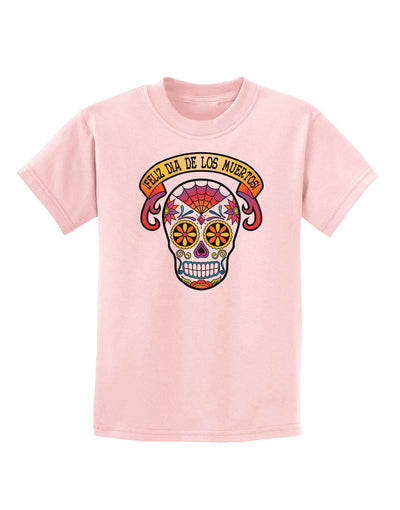 Feliz Dia de los Muertos Calavera Childrens T-Shirt-Childrens T-Shirt-TooLoud-PalePink-X-Small-Davson Sales