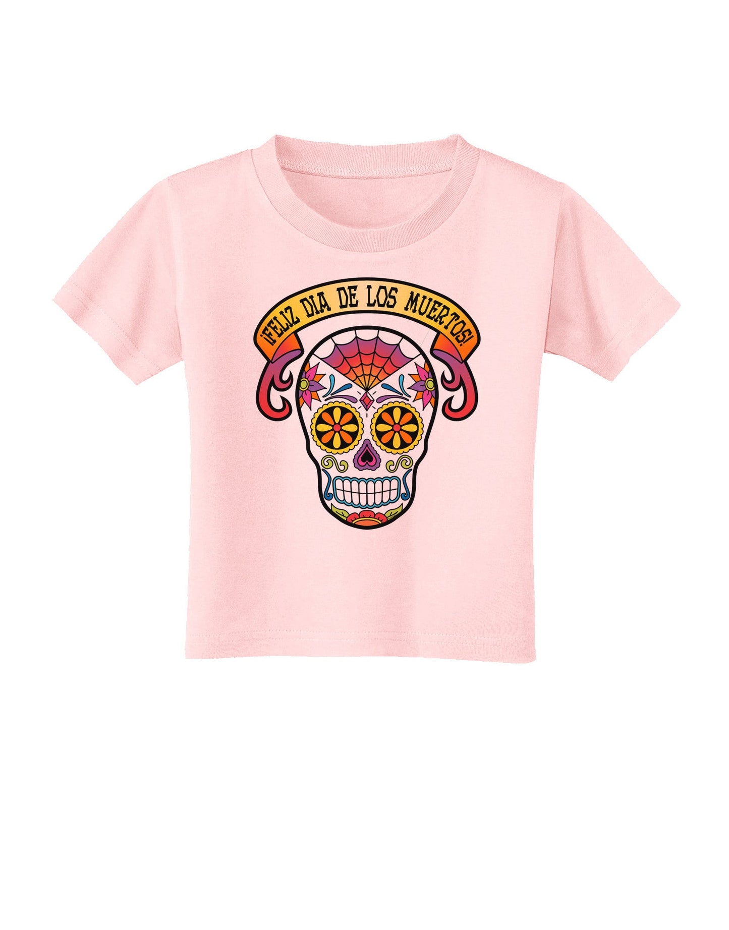 Feliz Dia de los Muertos Calavera Toddler T-Shirt-Toddler T-Shirt-TooLoud-Light-Pink-2T-Davson Sales