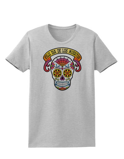 Feliz Dia de los Muertos Calavera Womens T-Shirt-Womens T-Shirt-TooLoud-AshGray-X-Small-Davson Sales