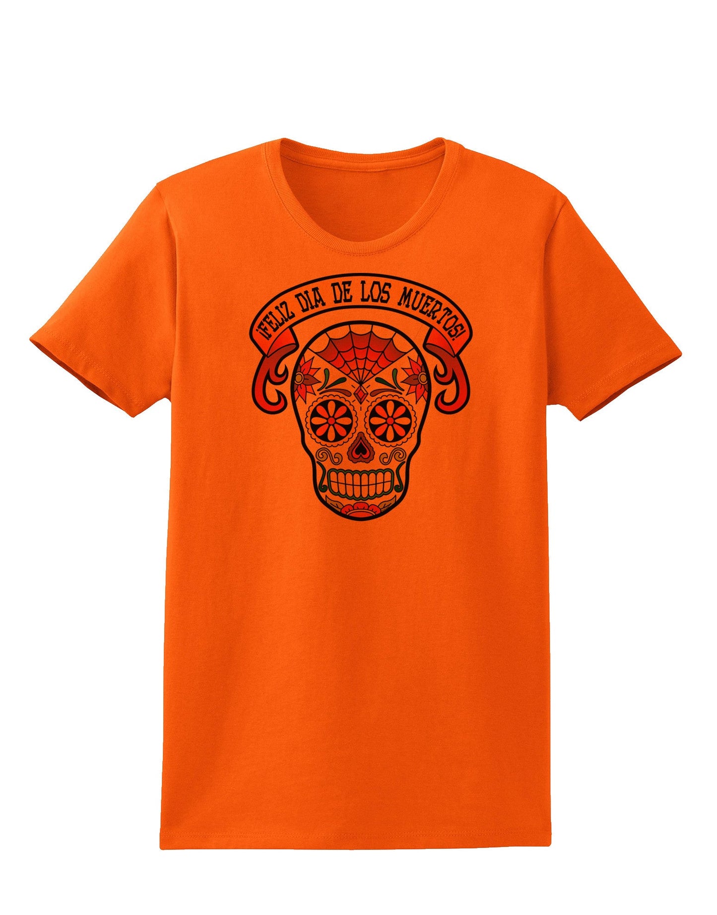 Feliz Dia de los Muertos Calavera Womens T-Shirt-Womens T-Shirt-TooLoud-Orange-X-Small-Davson Sales