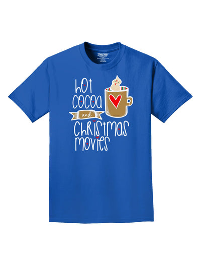 Festive Adult T-Shirt for Enjoying Hot Cocoa and Christmas Movies-Mens T-shirts-TooLoud-Royal-Blue-Small-Davson Sales