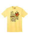 Festive Adult T-Shirt for Enjoying Hot Cocoa and Christmas Movies-Mens T-shirts-TooLoud-Yellow-Small-Davson Sales