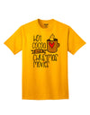 Festive Adult T-Shirt for Enjoying Hot Cocoa and Christmas Movies-Mens T-shirts-TooLoud-Gold-Small-Davson Sales
