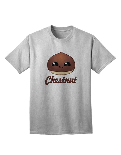 Festive Chestnut-themed Adult T-Shirt for Christmas Celebrations-Mens T-shirts-TooLoud-AshGray-Small-Davson Sales