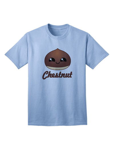 Festive Chestnut-themed Adult T-Shirt for Christmas Celebrations-Mens T-shirts-TooLoud-Light-Blue-Small-Davson Sales