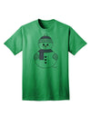 Festive Christmas Adult T-Shirt featuring a Charming Snowman Design - Exclusively from TooLoud-Mens T-shirts-TooLoud-Kelly-Green-Small-Davson Sales