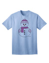 Festive Christmas Adult T-Shirt featuring a Charming Snowman Design - Exclusively from TooLoud-Mens T-shirts-TooLoud-Light-Blue-Small-Davson Sales