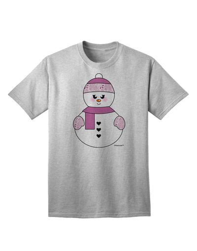 Festive Christmas Adult T-Shirt featuring a Charming Snowman Design - Exclusively from TooLoud-Mens T-shirts-TooLoud-AshGray-Small-Davson Sales