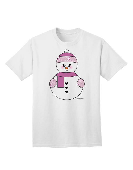 Festive Christmas Adult T-Shirt featuring a Charming Snowman Design - Exclusively from TooLoud-Mens T-shirts-TooLoud-White-Small-Davson Sales