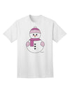 Festive Christmas Adult T-Shirt featuring a Charming Snowman Design - Exclusively from TooLoud-Mens T-shirts-TooLoud-White-Small-Davson Sales