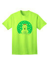Festive Christmas Adult T-Shirt featuring an Adorable Polar Bear by TooLoud-Mens T-shirts-TooLoud-Neon-Green-Small-Davson Sales