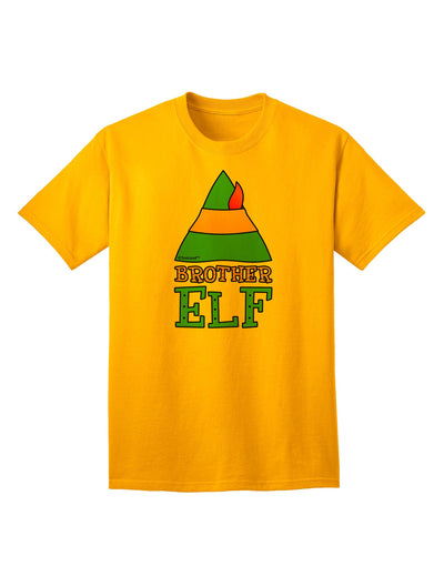 Festive Christmas Ensemble: Brother Elf Adult T-Shirt with Coordinated Design-Mens T-shirts-TooLoud-Gold-Small-Davson Sales