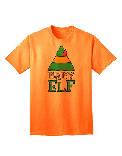 Festive Christmas Ensemble: Elf Family - Baby Elf Adult T-Shirt by TooLoud-Mens T-shirts-TooLoud-Neon-Orange-Small-Davson Sales