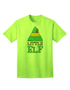 Festive Christmas Ensemble: Elf Family - Little Elf Adult T-Shirt by TooLoud-Mens T-shirts-TooLoud-Neon-Green-Small-Davson Sales