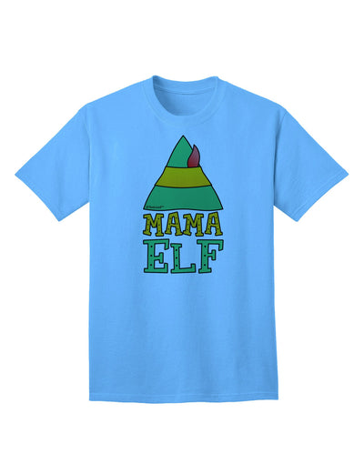 Festive Christmas Ensemble: Mama Elf Adult T-Shirt for Elf Family-Mens T-shirts-TooLoud-Aquatic-Blue-Small-Davson Sales