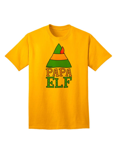 Festive Christmas Ensemble: Papa Elf Adult T-Shirt - Perfect for Coordinated Elf Family Looks-Mens T-shirts-TooLoud-Gold-Small-Davson Sales