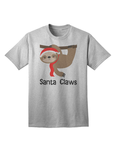 Festive Christmas Sloth - Santa Claws Adult T-Shirt by TooLoud-Mens T-shirts-TooLoud-AshGray-Small-Davson Sales