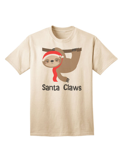 Festive Christmas Sloth - Santa Claws Adult T-Shirt by TooLoud-Mens T-shirts-TooLoud-Natural-Small-Davson Sales