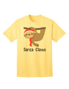 Festive Christmas Sloth - Santa Claws Adult T-Shirt by TooLoud-Mens T-shirts-TooLoud-Yellow-Small-Davson Sales