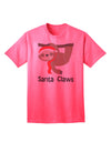 Festive Christmas Sloth - Santa Claws Adult T-Shirt by TooLoud-Mens T-shirts-TooLoud-Neon-Pink-Small-Davson Sales