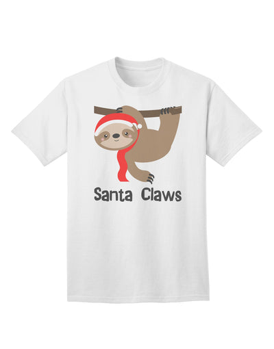 Festive Christmas Sloth - Santa Claws Adult T-Shirt by TooLoud-Mens T-shirts-TooLoud-White-Small-Davson Sales