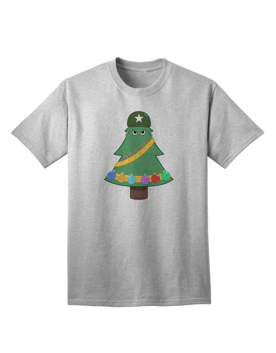 Festive Christmas Tree Embellished Adult T-Shirt-Mens T-shirts-TooLoud-White-Small-Davson Sales