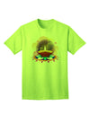 Festive Diya and Rangoli Adult T-Shirt-Mens T-Shirt-TooLoud-Neon-Green-Small-Davson Sales