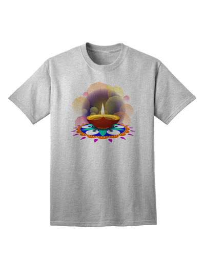 Festive Diya and Rangoli Adult T-Shirt-Mens T-Shirt-TooLoud-AshGray-Small-Davson Sales