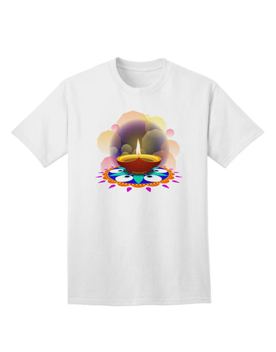 Festive Diya and Rangoli Adult T-Shirt-Mens T-Shirt-TooLoud-White-Small-Davson Sales