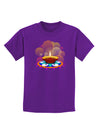 Festive Diya and Rangoli Childrens Dark T-Shirt-Childrens T-Shirt-TooLoud-Purple-X-Small-Davson Sales