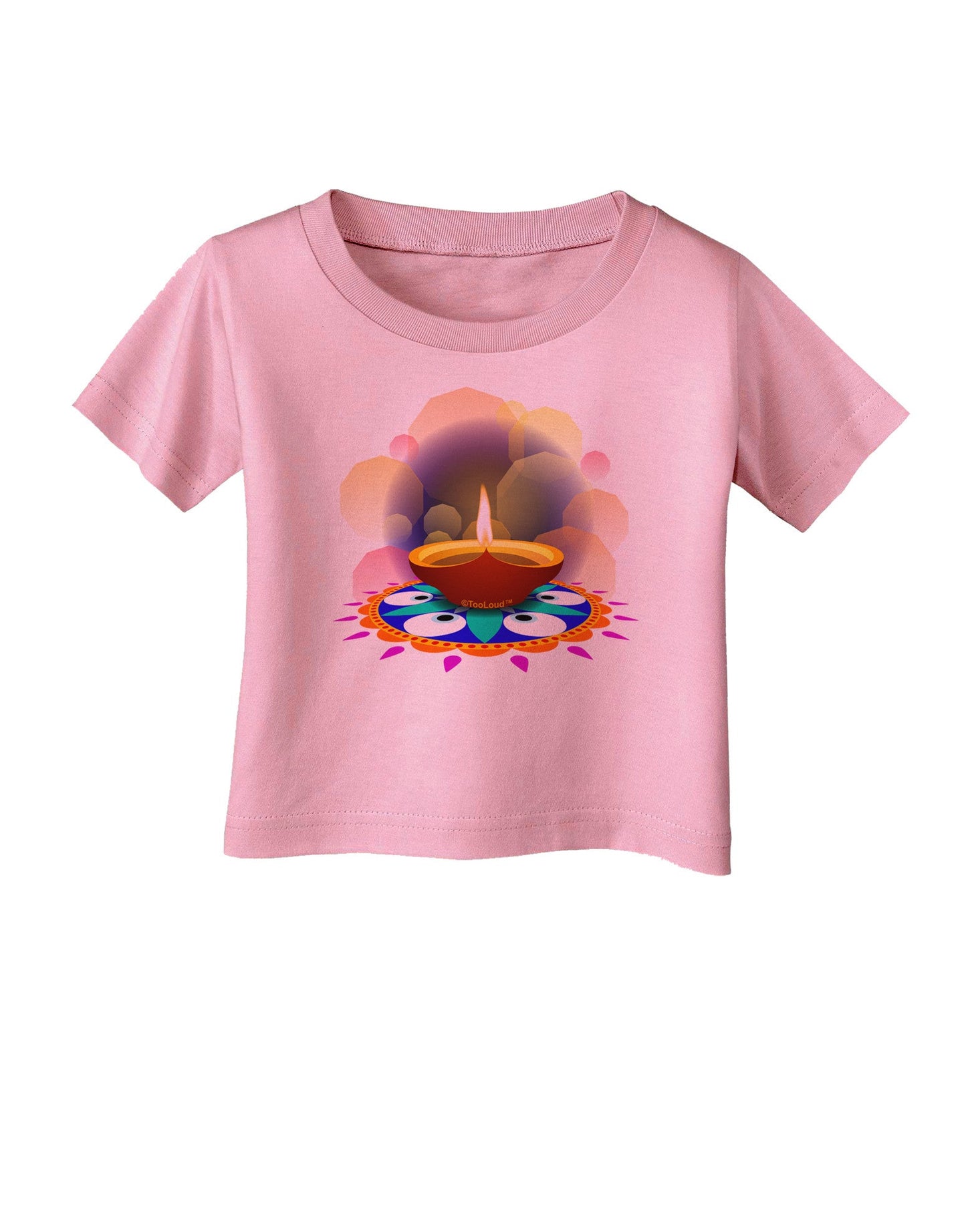 Festive Diya and Rangoli Infant T-Shirt-Infant T-Shirt-TooLoud-Candy-Pink-06-Months-Davson Sales
