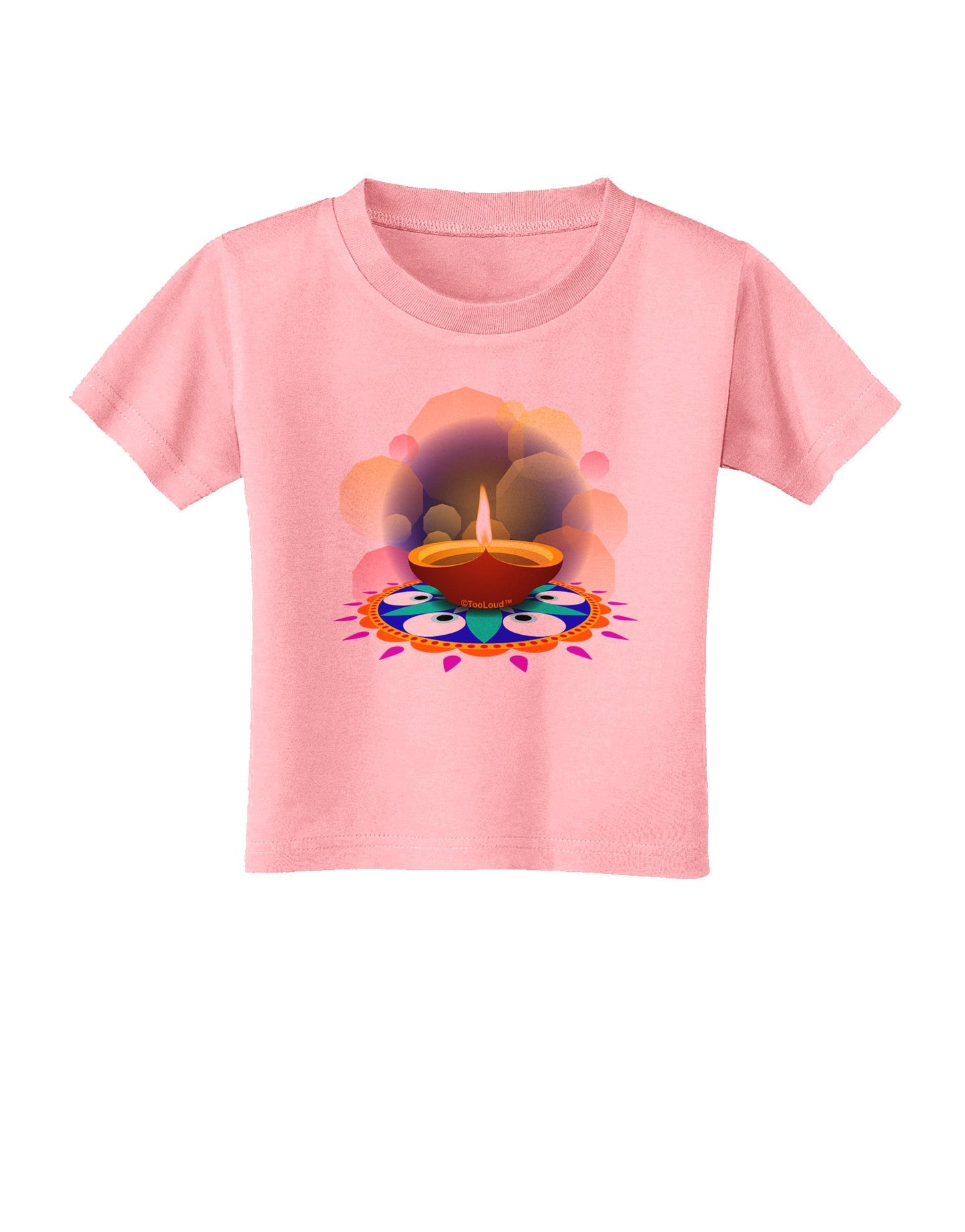 Festive Diya and Rangoli Toddler T-Shirt-Toddler T-Shirt-TooLoud-Candy-Pink-2T-Davson Sales