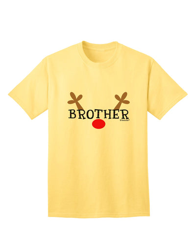 Festive Family Christmas Collection: Reindeer-themed Brother Adult T-Shirt by TooLoud-Mens T-shirts-TooLoud-Yellow-Small-Davson Sales