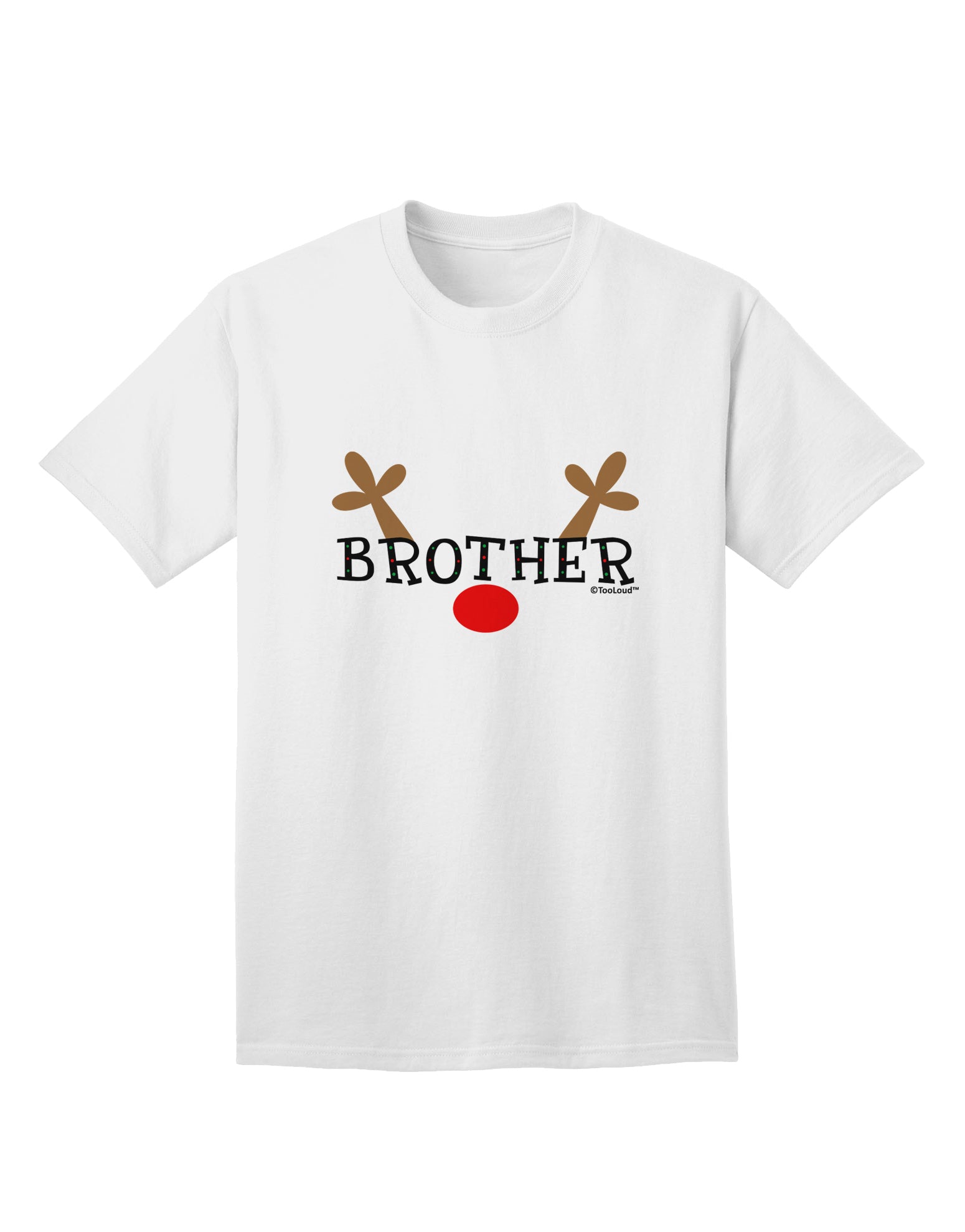 Festive Family Christmas Collection: Reindeer-themed Brother Adult T-Shirt by TooLoud-Mens T-shirts-TooLoud-White-Small-Davson Sales