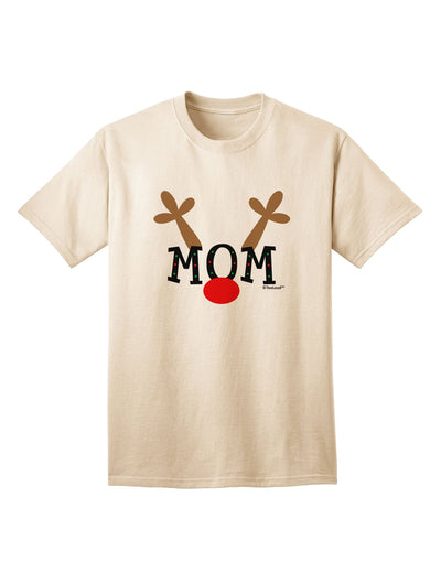 Festive Family Christmas Collection: Reindeer-themed Mom Adult T-Shirt by TooLoud-Mens T-shirts-TooLoud-Natural-Small-Davson Sales