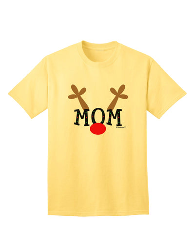 Festive Family Christmas Collection: Reindeer-themed Mom Adult T-Shirt by TooLoud-Mens T-shirts-TooLoud-Yellow-Small-Davson Sales