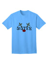 Festive Family Christmas Collection: Reindeer-themed Sister Adult T-Shirt by TooLoud-Mens T-shirts-TooLoud-Aquatic-Blue-Small-Davson Sales