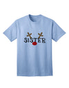 Festive Family Christmas Collection: Reindeer-themed Sister Adult T-Shirt by TooLoud-Mens T-shirts-TooLoud-Light-Blue-Small-Davson Sales