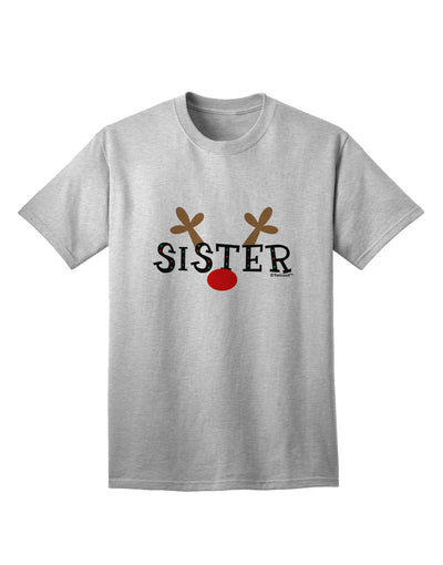 Festive Family Christmas Collection: Reindeer-themed Sister Adult T-Shirt by TooLoud-Mens T-shirts-TooLoud-AshGray-Small-Davson Sales