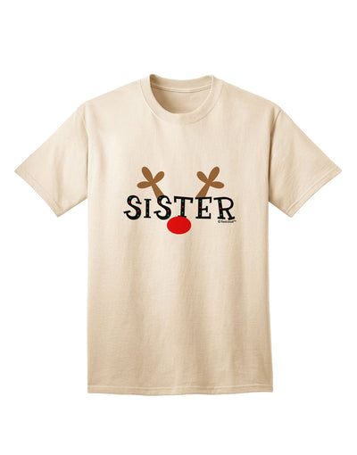 Festive Family Christmas Collection: Reindeer-themed Sister Adult T-Shirt by TooLoud-Mens T-shirts-TooLoud-Natural-Small-Davson Sales