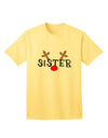 Festive Family Christmas Collection: Reindeer-themed Sister Adult T-Shirt by TooLoud-Mens T-shirts-TooLoud-Yellow-Small-Davson Sales