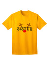 Festive Family Christmas Collection: Reindeer-themed Sister Adult T-Shirt by TooLoud-Mens T-shirts-TooLoud-Gold-Small-Davson Sales