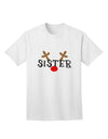 Festive Family Christmas Collection: Reindeer-themed Sister Adult T-Shirt by TooLoud-Mens T-shirts-TooLoud-White-Small-Davson Sales