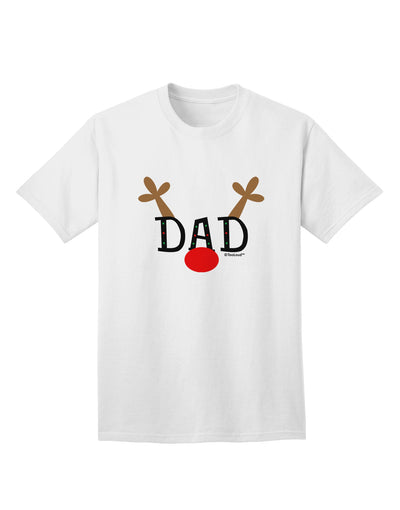 Festive Family Christmas Ensemble: Reindeer-themed Dad Adult T-Shirt by TooLoud-Mens T-shirts-TooLoud-White-Small-Davson Sales