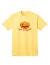 Festive Halloween Jack-o-lantern Adult T-Shirt for a Joyful Celebration-Mens T-shirts-TooLoud-Yellow-Small-Davson Sales