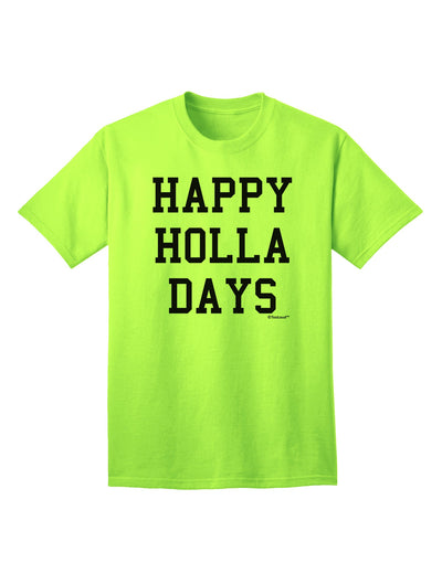 Festive Holiday Text Adult T-Shirt by TooLoud-Mens T-shirts-TooLoud-Neon-Green-Small-Davson Sales